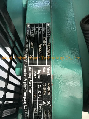 FARADAY 발전기를 가진 비상 전원 640KW Cummins 열려있는 디젤 엔진 발전기 50 HZ/60 HZ 협력 업체